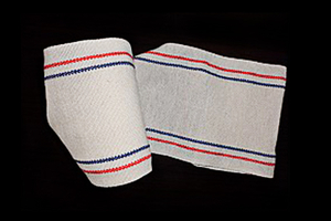 Bandagem de algodão liso com linhas vermelhas ou azuis