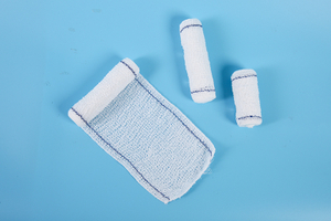 Bandagem elástica de crepe spandex com linhas vermelhas ou azuis